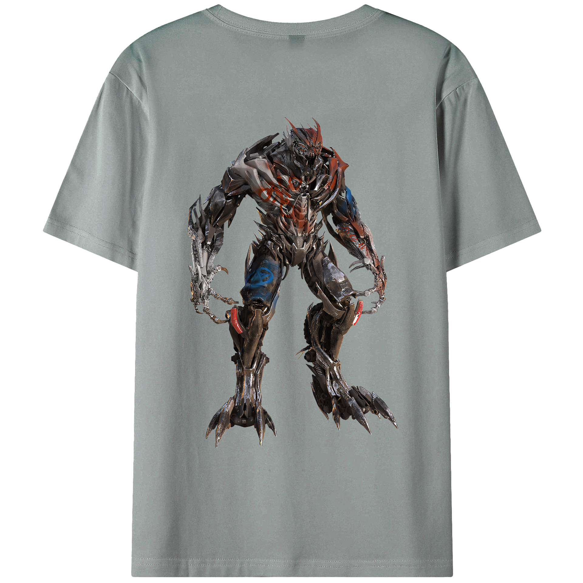 （画像用） Transformers トランスフォーマー 綿100％ メンズ半袖Tシャツ（バックプリント） 通気性